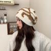 Autumn and Winter Knitted Hats Pile Hats for Women Japanese Style Versatile Big Head Circumference Cold Hat Showing Face Small Warm Woolen Hat Trend