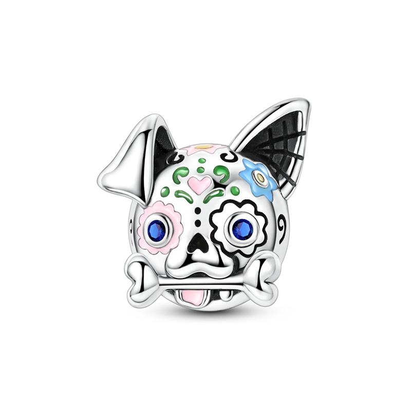 925 Silver Pumpkin Head Beads & Flying Witch Dangle Charm Fits Bracelet Halloween Pendant Accessories Gifts