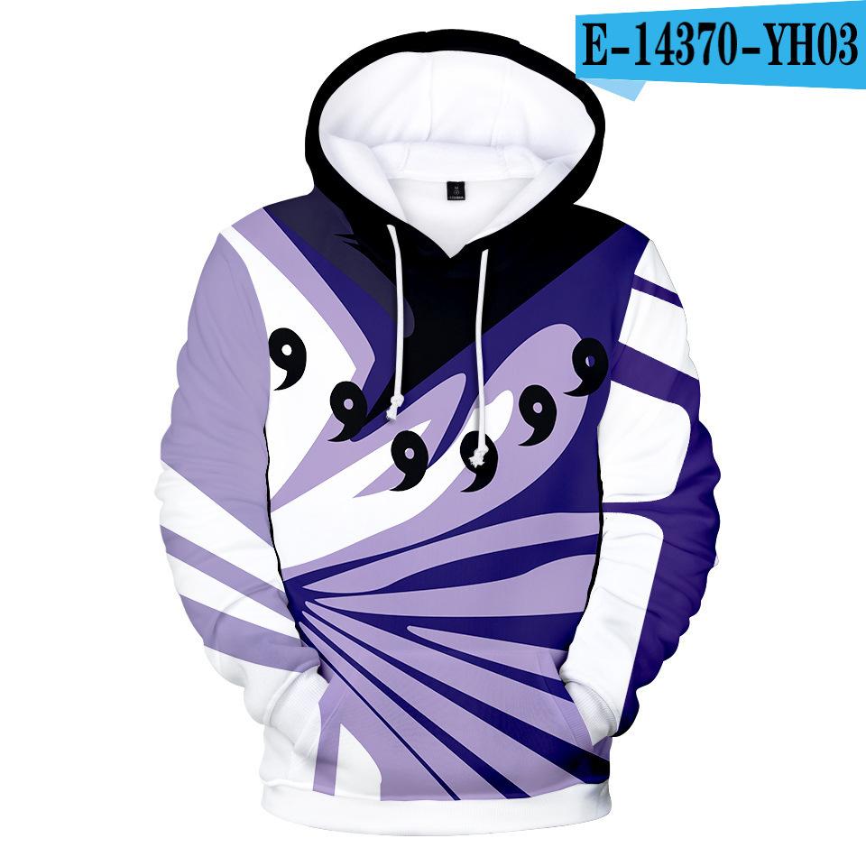 Nueva sudadera con capucha con estampado digital en color 3D de personaje de Naruto, sudadera con capucha deportiva y de ocio para hombres y mujeres