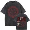 Washed Vintage Anime Hellsing Abraham Van Helsing Vampire Alucard Tshirts Men Women Fashion Casual Oversized T Shirt Streetwear