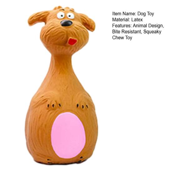 Latex Animal Dog Toy Squeaky Dog Chew Toy Puppy Teething Toy for Aggressive Chewers Teeth Cleaning Fetch Game