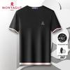 MONTAGUT Men's Breathable Silk Blend Round Neck Short Sleeve T-shirt