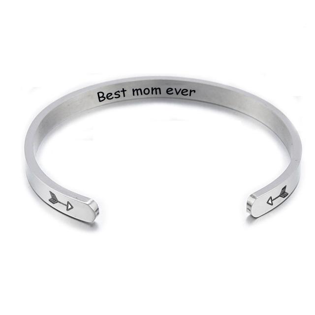 Titanium Steel Bracelet Personalized Phrase Bracelet Carved Bracelet Birthday Graduation Friendship Gift Souvenir for Women