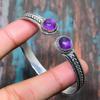 Braccialetto in argento sterling 925 con pietra preziosa ametista, fatto a mano, regolabile per lei