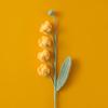 1PC Hand-knitted Artificial Flower Branch Knitted Flower Ornament Crochet Bell Orchid Flower