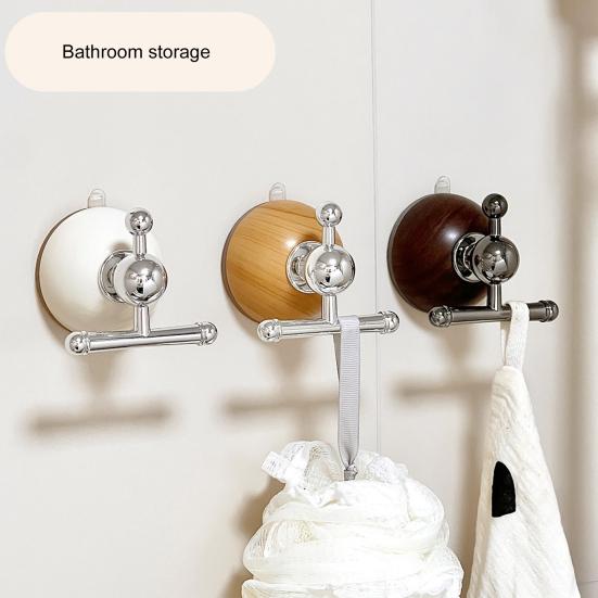 Suction Cup Hook Reinforced Suction Cup Base Easy Installation Removable Suction Hanger Heavy-Duty Support Hook