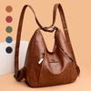 Sac Messager Rétro Grande Capacité Tendance Polyvalent Pu Cuir Souple Sac à Dos Sac à Bandoulière Décontracté pour Femmes