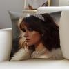 C-Camila Cabello Cushion Cover Cushion Cover Pillowcase, Anti-Mite Invisible Zipper, Linen Sofa Cushion