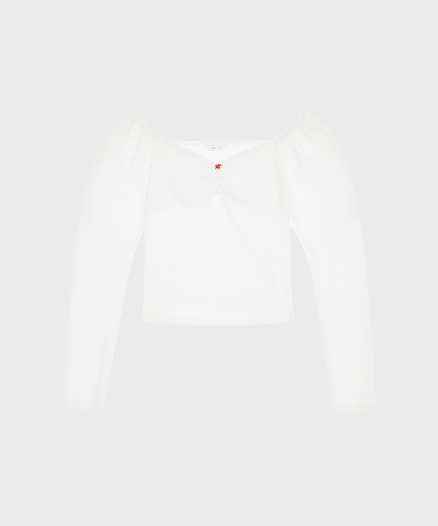 Alkialka Heart-Neck Long Sleeve (White)
