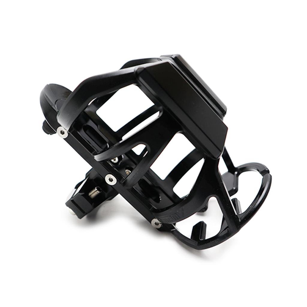Motorbike Handlebar Water Bottle Cage Aluminum Alloy Beverage Drink Cup Holder Stand Mount for Scooter Motorcycle MTB
