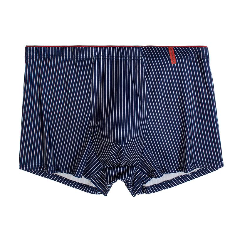 Men's Antibacterial Breathable Striped Boxer Shorts