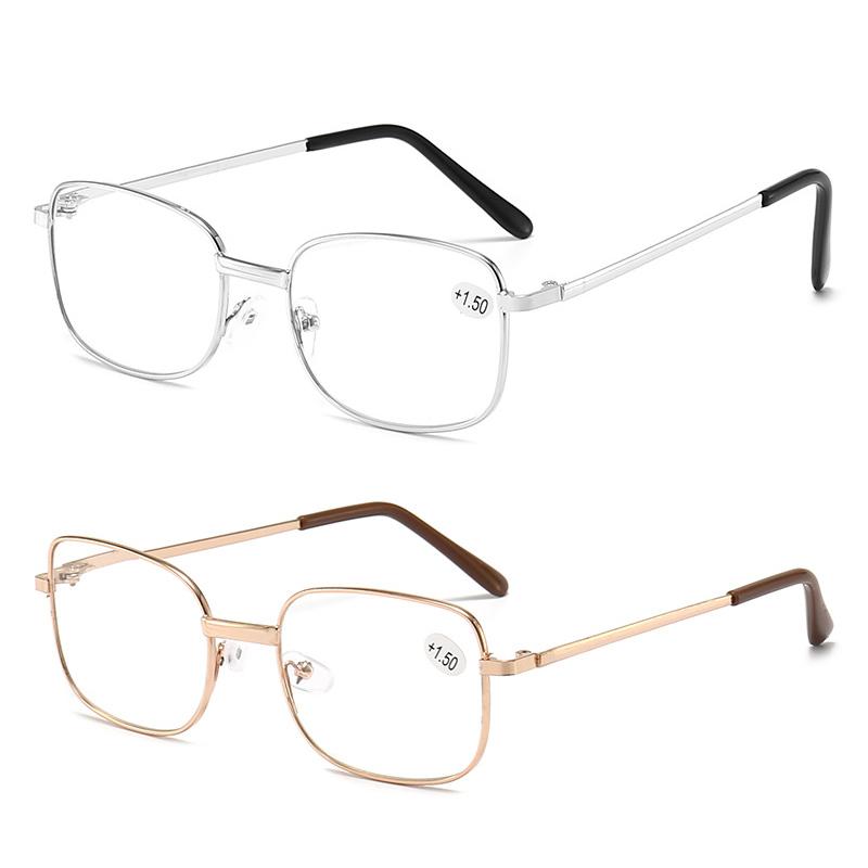 Klassische hochwertige Halbrand-Lesebrille Herren Vintage Natur Originalstein Alterssichtigkeit Brille Dioptrie +1.0 bis +4.0