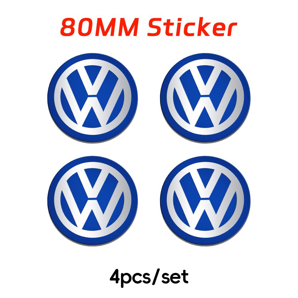 TCFJN1 4Pcs 70/80/90/100/120mm Car Wheel Center Cover Tire Hub Caps Sticker For Volkswagen Vw Tiguan Jetta Mk6 Beetle Polo Touran Golf