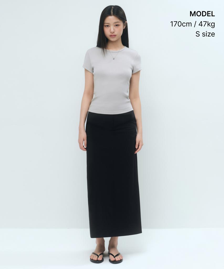 Musinsa Standard Woman [Cooltandard] Women'S Straight Maxi Skirt [Black]