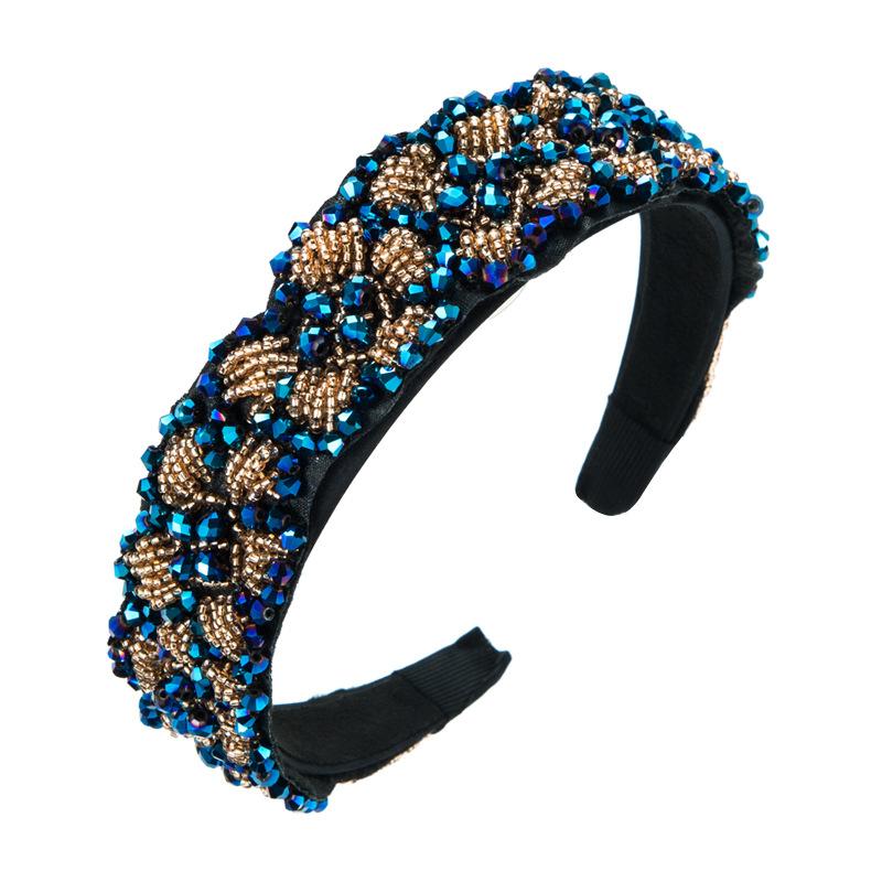 Damen Haarband Barock Palace Drill Collar Vintage Schwarz Hochwertige Kopfbedeckung