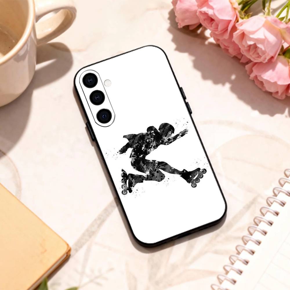Cool Play P-Patin Sports Handyhülle Für Samsung Galaxy A73,A72,A71,A70,A53,A52,A51,Andere Weiche Schwarze Hülle