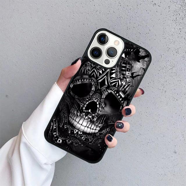 Skull Dracula Vampire Bats Horror Phone Case Cover For iPhone 17 Air 15 16 14 13 12 Pro Max 11 Pro Max Plus Coque