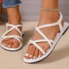Women's Sandals Elegant Flat Sandals For Summer Shoes Woman New Female Footwear Summer Sandalias De Mujer Beach Shoes Women