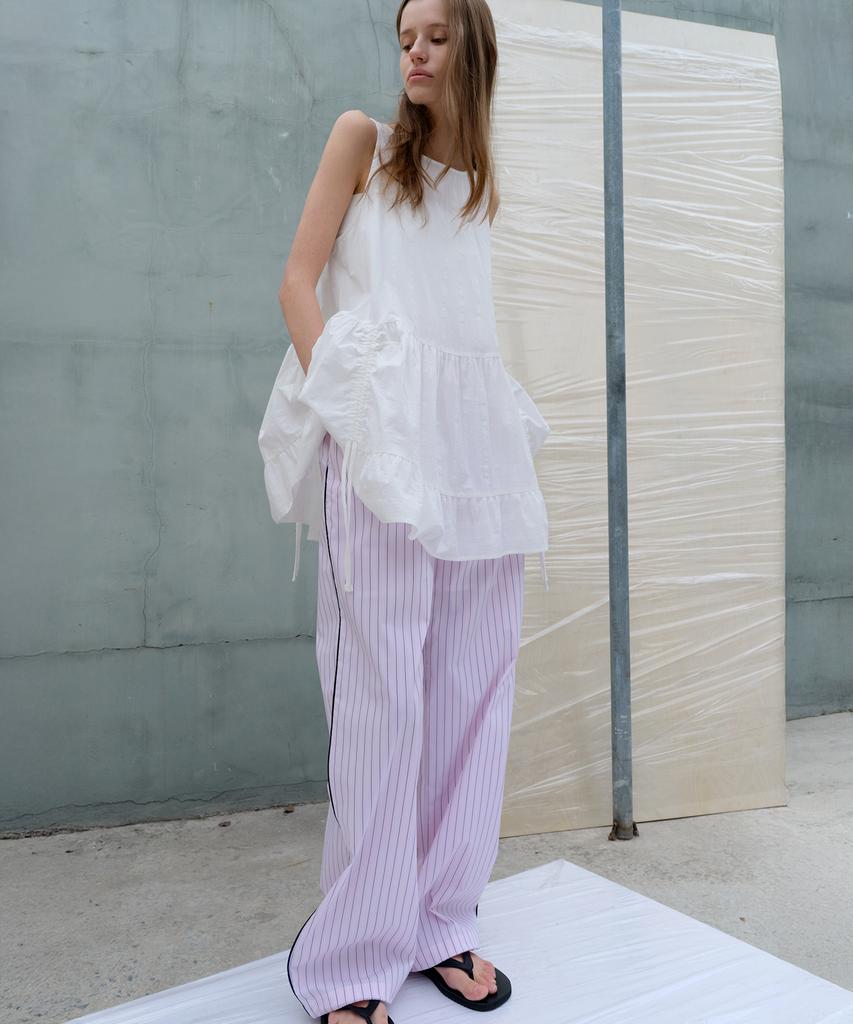 Leuba Pinstripe Lounge Pants - Pink Stripe