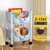 Spielzeug Aufbewahrungswagen Regal Mehrschichtiges Bücherregal Snack Regale Bilderbuch Regal Beweglich Mehrschichtig Räder Aufbewahrungswagen