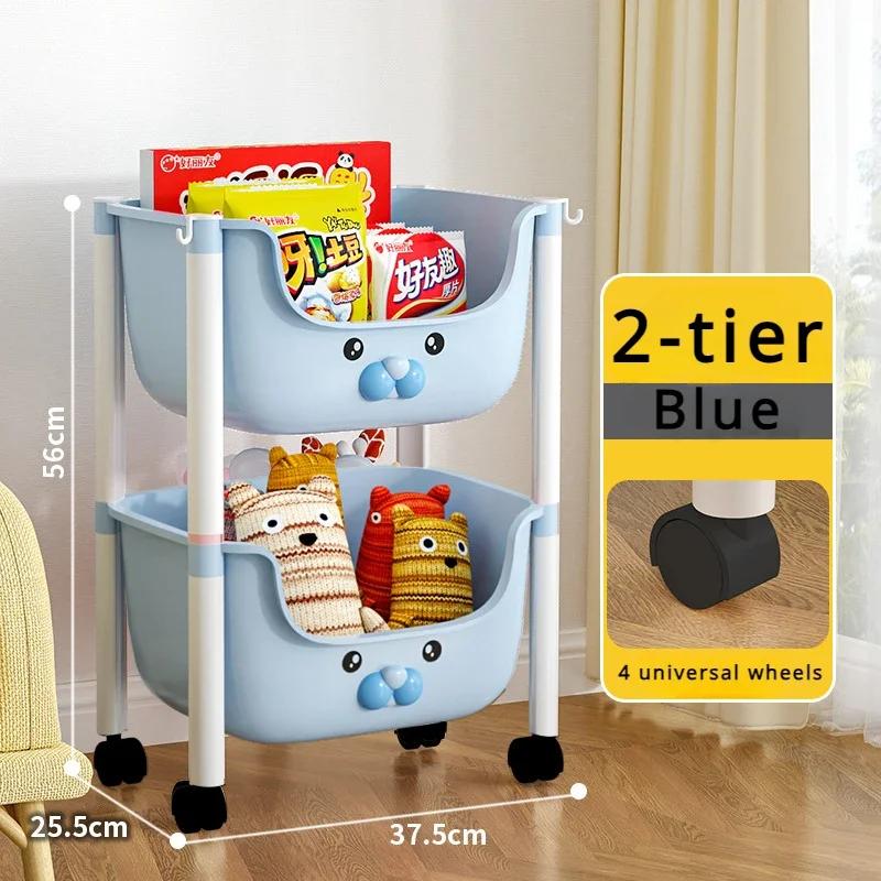 Spielzeug Aufbewahrungswagen Regal Mehrschichtiges Bücherregal Snack Regale Bilderbuch Regal Beweglich Mehrschichtig Räder Aufbewahrungswagen