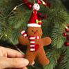 3pcs Christmas Gingerbread Man Xmas Tree Decorative Pendants New Year Gift Hanging Ornaments Christmas Tree Decorations Drops