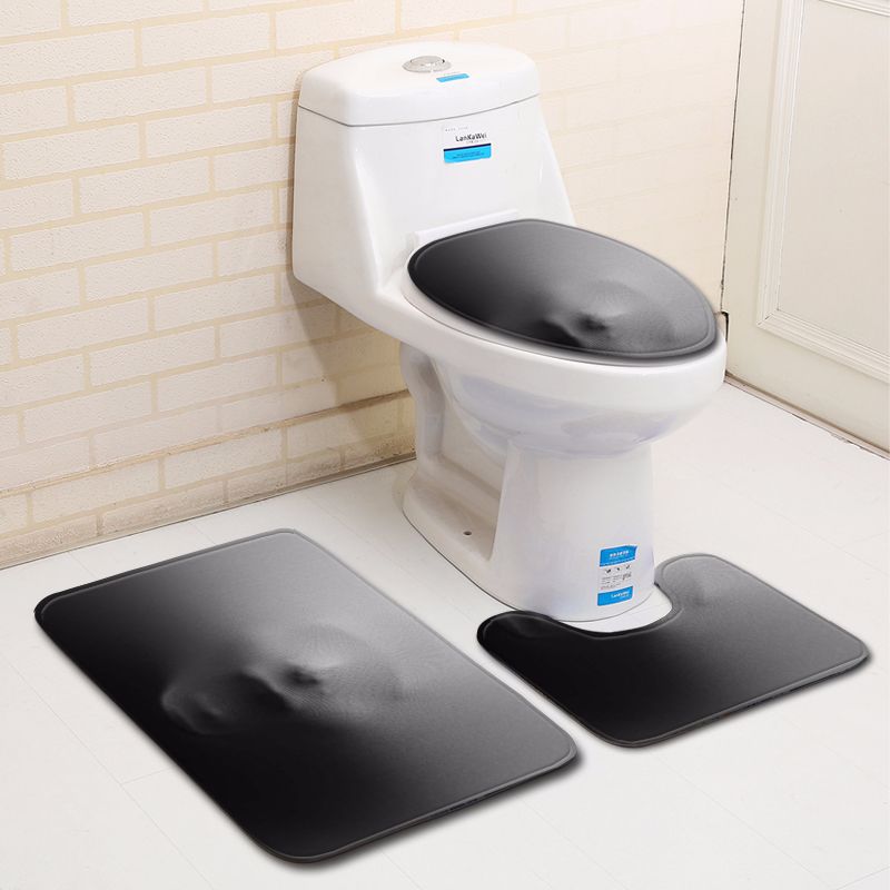 3D Personalized Bathroom Toilet Three-Piece Floor Mat Doormat Bathroom Carpet