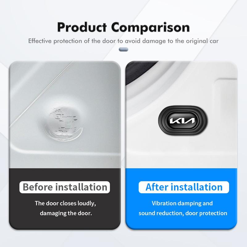 For KIA Silicone Car Door Anti-Collision Gasket Shock Absorber Sticker K5 K2 Optima Soul Spectra Niro Cadenza Sephia Carens ymrjb44