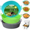 3 Pack Air Fryer Silicone Liners, 8Inch Airfryer Liners, AirFryer Basket Liner,