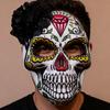 Tag der Toten Maske Zuckerschädel Maske mit Rosenverzierungen Maskenball Maske für Halloween Cosplay Party Kostüm Geschenke