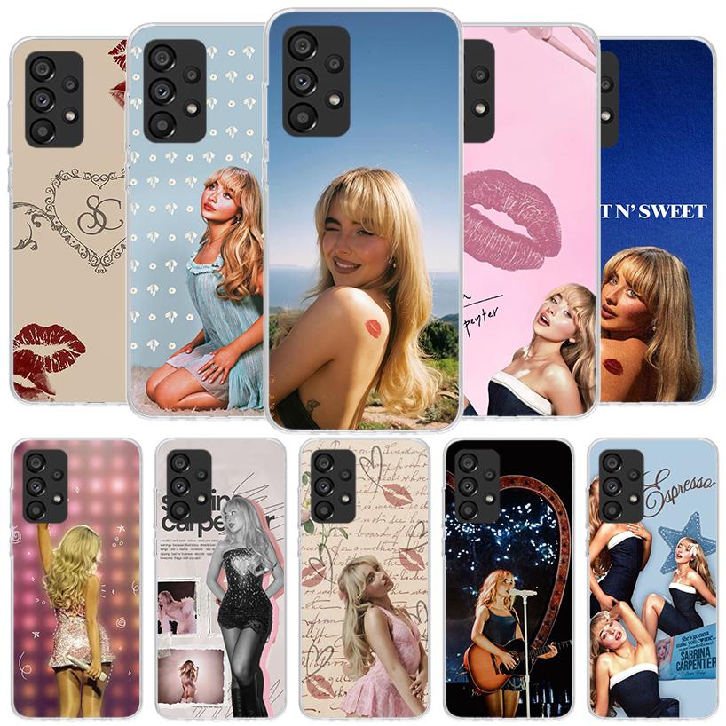 CR66 S-Sabrina C-Carpenter Phone Case For Samsung Galaxy A12 A22 A32 A52 A72 A02S Phone Case Note 20 Ultra 10 S10 Plus A51 A71 A