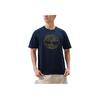 Camiseta de Manga Corta con Cuello Redondo Casual Cómoda Transpirable con Estampado de Logotipo para Hombre Tops Azul Zafiro Profundo A6DVK-433