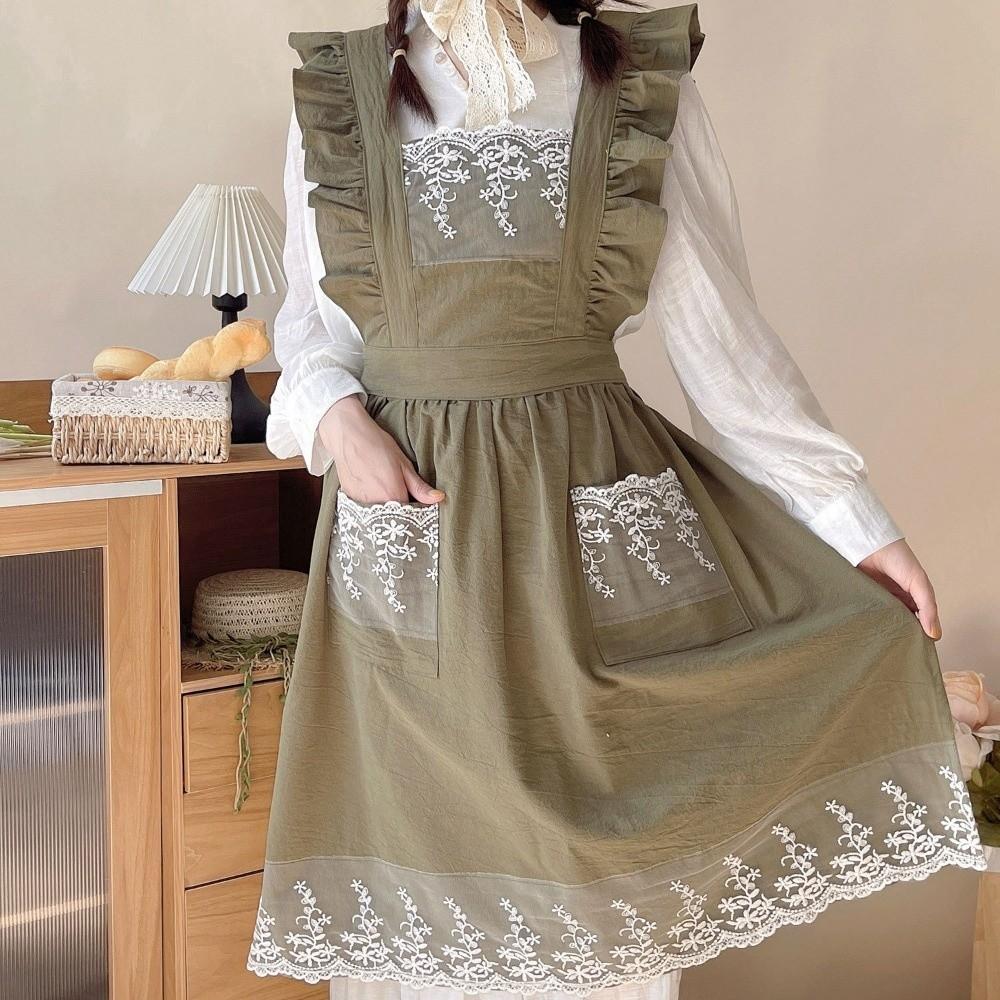 Rustic Style Sleeveless Dress Apron Cotton Working Clothes New Garden Apron  for Ladies Girls