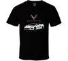 Corvette C8 White Sports Car T-shirt