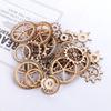 36PCS New Steam Punk Handmade Scrapbooking Wheel Gear Pattern Wooden Craft Round Hollow