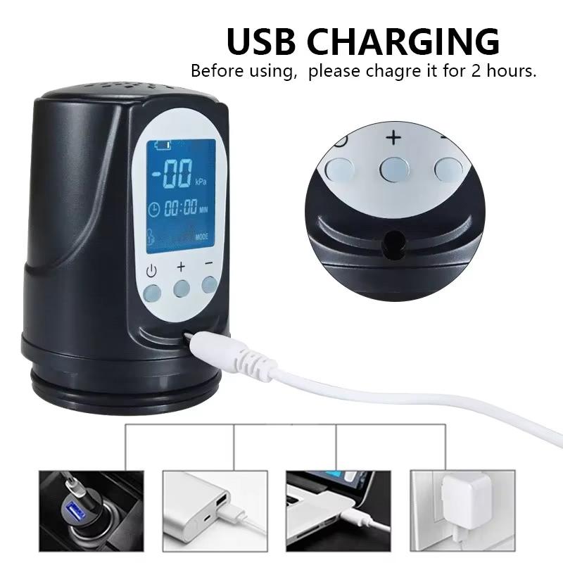 Penis Pump For Enlargement Electric Vacuum Pump Enhanced Extend Penis with 7 Suction Levels Waterproof Sex Toy Masturbators For Men