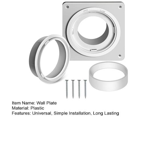 Dryer Vent Wall Plate with Flexible Hose Wide Application Universal Simple Installation Twist Lock Dryer