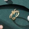 Women's Elegant Zircon Open Adjustable Ring - Minimalist Japanese-Korean Design