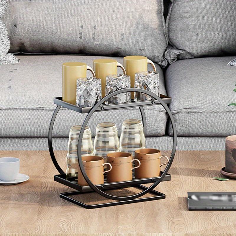 1pc Gold/Black 2-layer Circular Skincare&Perfume&Cosmetic Storage Rack,Light Luxury Style dresser&Bathroom Organizer Shelf.