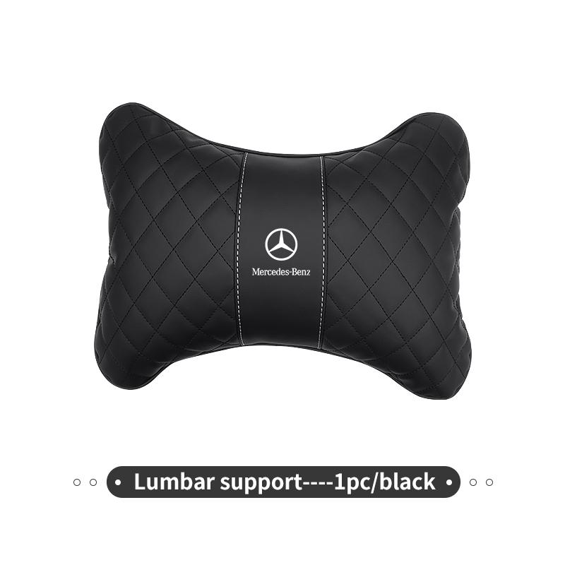 FA02 Almohada Cervical para Reposacabezas de Coche Cojín Lumbar para Asiento Cintura para Benz Clase A C E S G W201 W210 W108 W204 W205 W203
