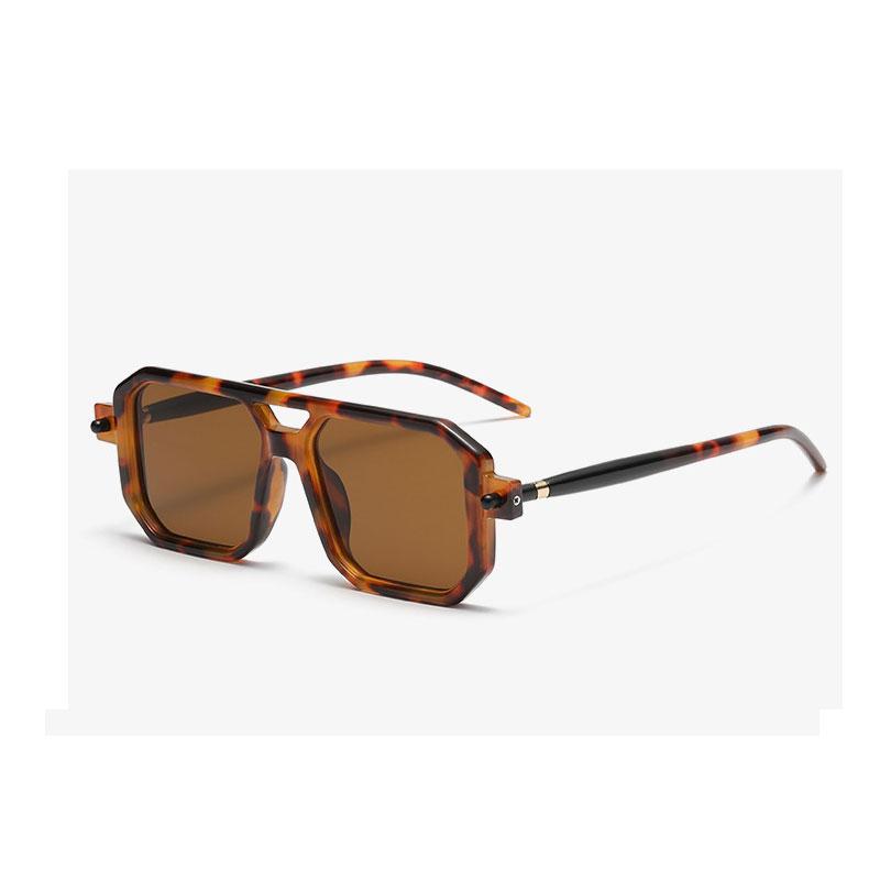 High Quality Retro Stylish Edgy Punk High End Designer Style Travel Friendly Square Shaped Female Male Women Sun Glasses