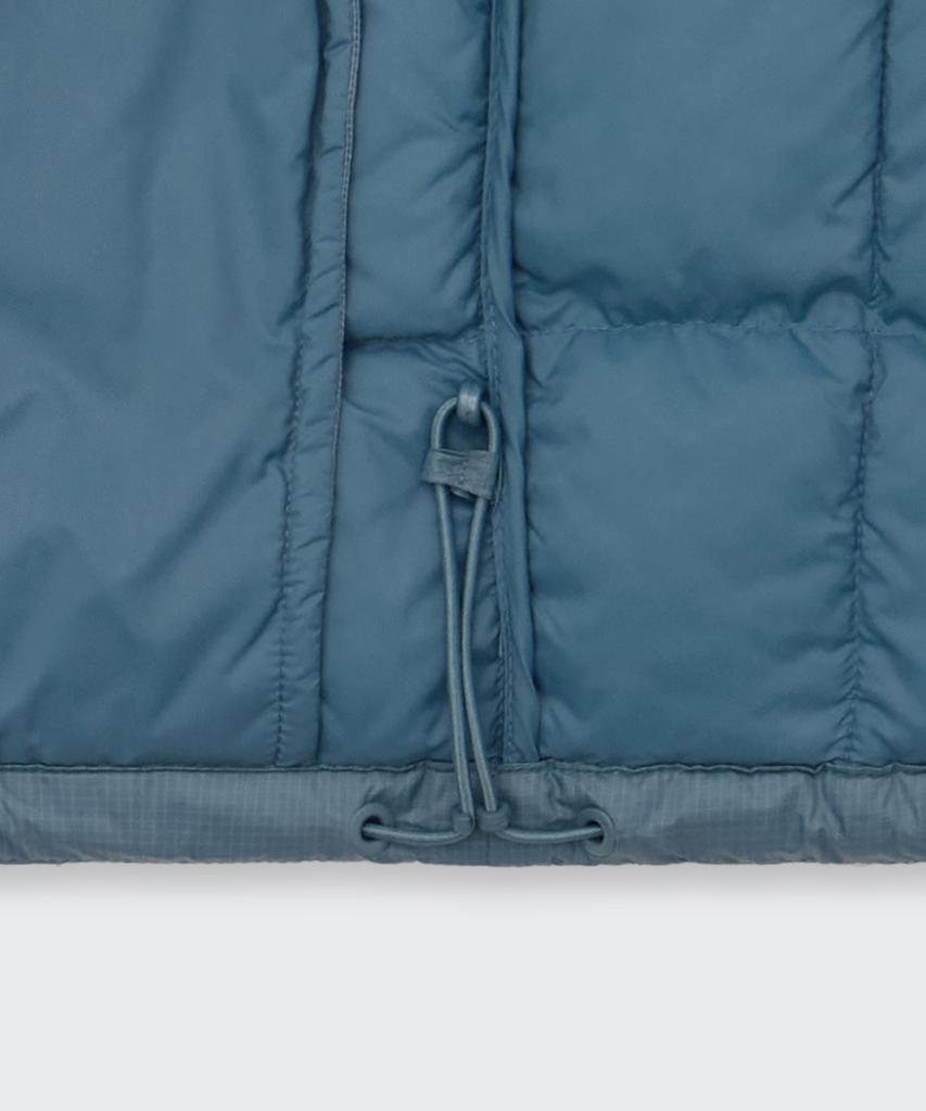Musinsa Standard Square Quilted Hooded Light Padded Jacket [Blue Grey]