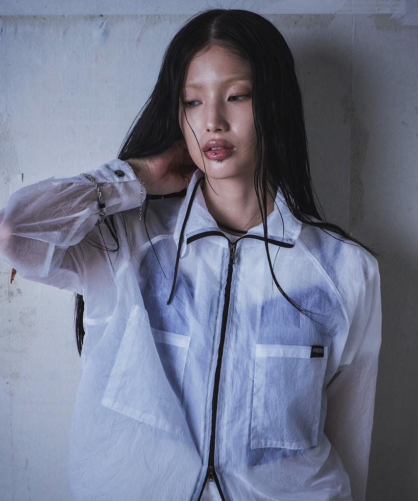 Kruxh Two-Way Zip-Up Air Shirt Cloud White