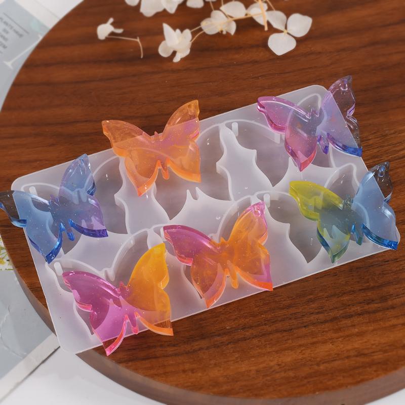 Silicone Mold Heart Star Flower Butterfly Pendant Making Geometry Handmade Diy Tool Uv Epoxy Resin Silicone Moulds