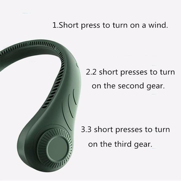 Mini Neck  Rechargeable Usb Neck Fan 4000mAh Battery Operated Headphone Design Fan USB Fan Rechargeable Fan