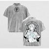 Fullmetal Alchemi Edward Elric T-shirt Anime Washed Oversized T Shirt Men Women Clothing Summer Short Sleeve Cotton Tees Tops