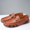 Mode Leder Herren Freizeitschuhe Luxusmarke 2024 Herren Slipper Mokassins Atmungsaktiv Slip-on Schwarz Fahrschuhe Übergröße Businessschuhe