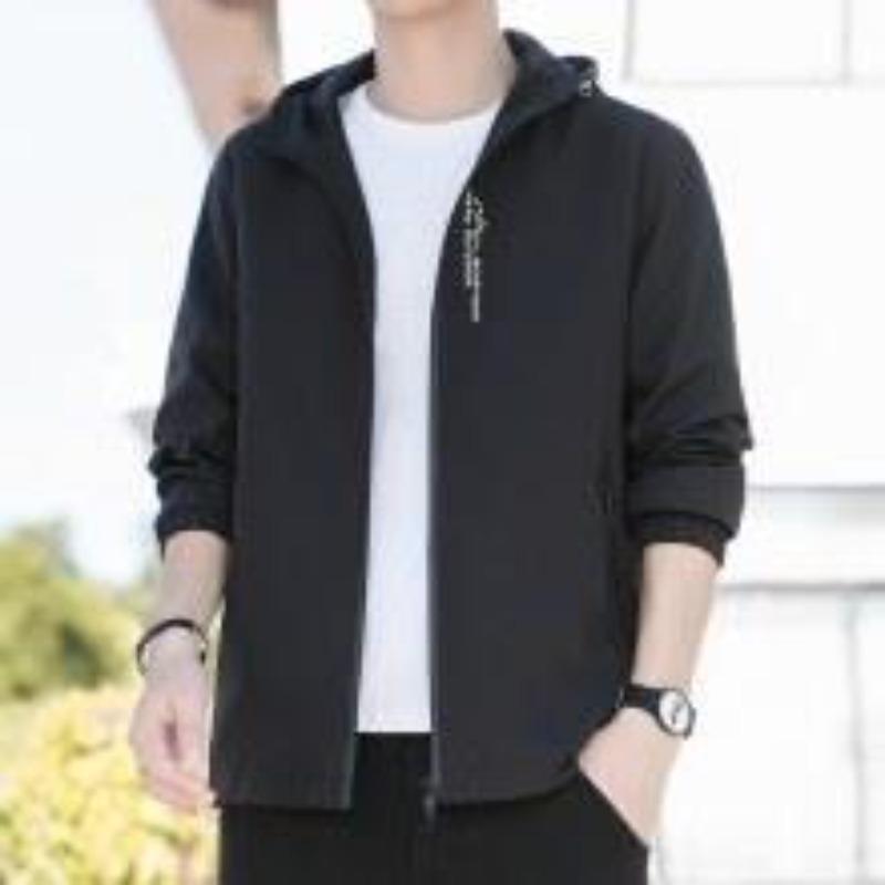 Hooded Jacket Men's Jacket Spring and Autumn Trend Sports Clothes Loose Casual Jacket Men's Trench Coat