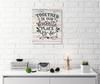 Inkdotpot Stretched Canvas Quotes Wall Art Decor, Together Is Our Favorite Place To Be Wall Decor- 12x15