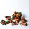 Garden Vintage Wood Look Flower Pots Imitation Planter Enhancing Plant Beauty for Succulents Enhancing Natural Aesthetic